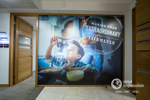 Full wall covering in office