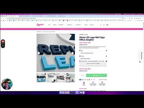 20mm 3D Logo Wall Sign Office Graphic