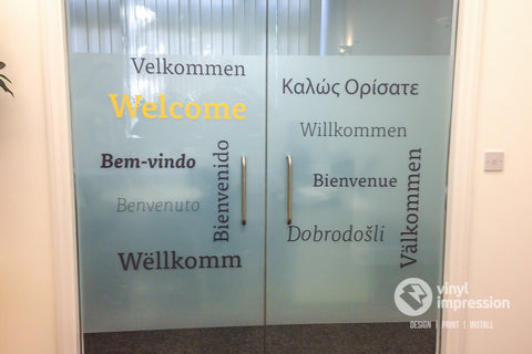 Welcome window graphics