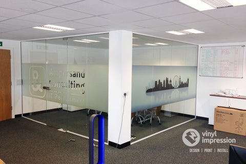 Printed frosted panels