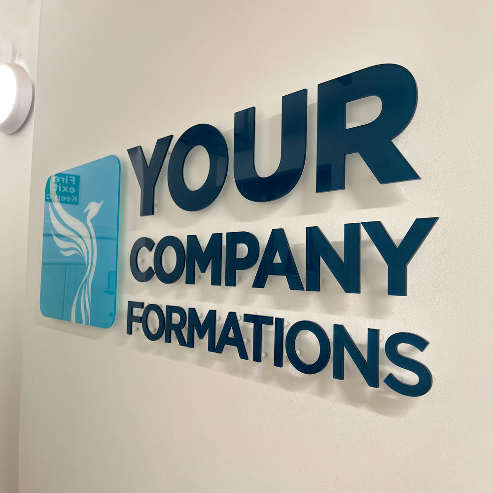 Printed Acrylic 3D Logo Wall Sign Custom Colours // Online Logo sign ...