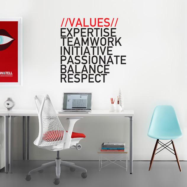 Company Values Wall Sticker - Style 1 | Hyper Creative