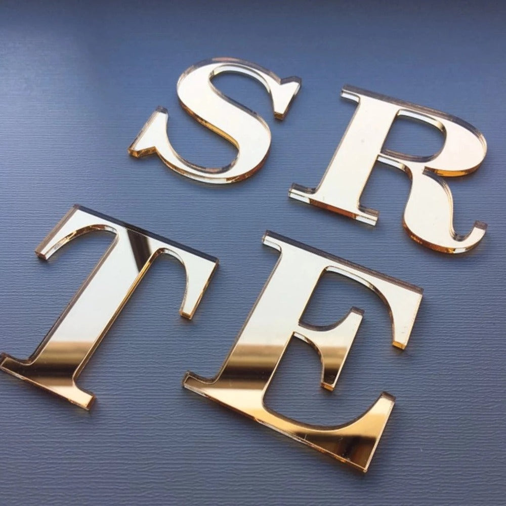  Gold Letters for Wall Decor,Wall Decor Letter Signs Acrylic  Mirror Wall Stickers 3D Acrylic Alphabet Mirror Wall Stickers,Gold Mirror  Stickers for Walls Wall Decor Living Room (Gold, V) : Tools 